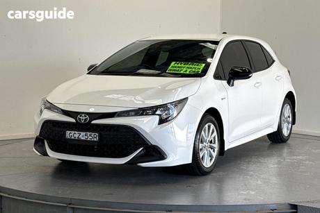 White 2026 Toyota Corolla Hatchback Ascent Sport Hybrid