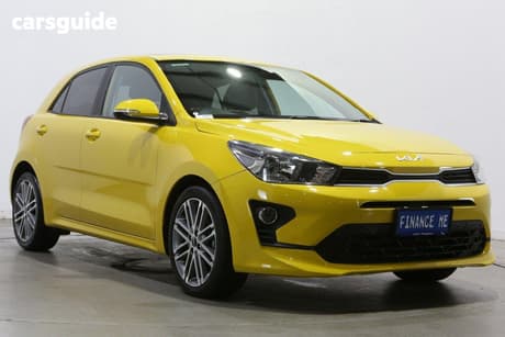Yellow 2022 Kia RIO Hatchback Sx