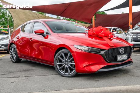 Red 2019 Mazda 3 Sedan G25 Evolve