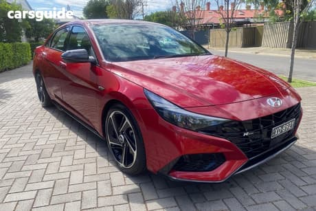 Red 2022 Hyundai I30 Sedan N Line Premium