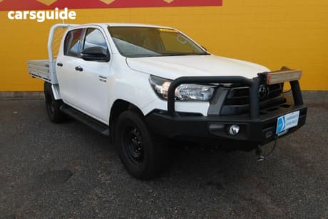 White 2021 Toyota Hilux Double Cab Chassis Sr (4X4)