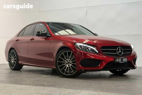 Red 2017 Mercedes-Benz C200 Sedan