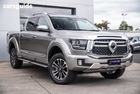 Silver 2025 GWM Cannon Alpha Dual Cab Utility Ultra (4X4)