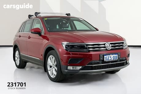 Red 2017 Volkswagen Tiguan Wagon 162 Tsi Highline
