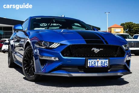 Blue 2018 Ford Mustang Coupe Fastback Gt 5.0 V8