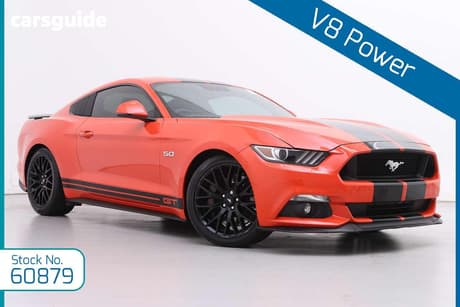 Orange 2016 Ford Mustang Coupe Fastback Gt 5.0 V8