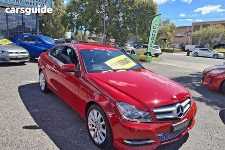 Red 2013 Mercedes-Benz C180 Coupe Be