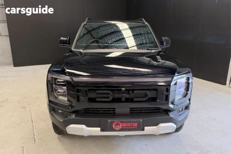 Black 2025 BYD Shark 6 Dual Cab Chassis Dynamic