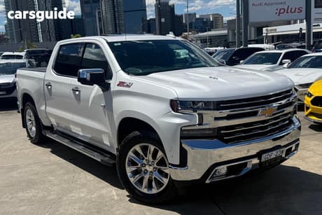 White 2021 Chevrolet Silverado Crew Cab Utility 1500 Ltz Premium Tech Pack