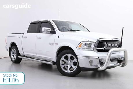 White 2021 RAM 1500 Crew Cab Utility Laramie (4X4) With Rambox