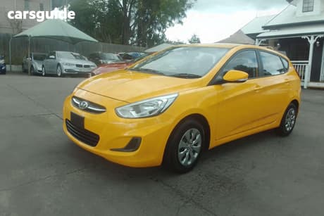 Yellow 2017 Hyundai Accent Hatchback Active