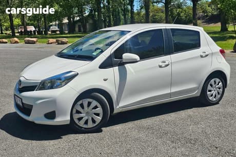 White 2012 Toyota Yaris Hatchback Yrs