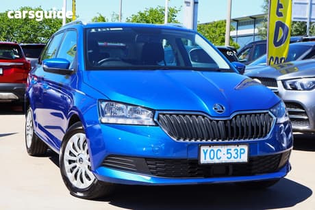 Blue 2020 Skoda Fabia Hatchback 81 Tsi