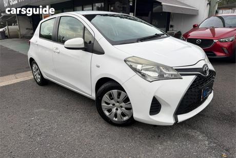 White 2015 Toyota Yaris Hatchback Ascent