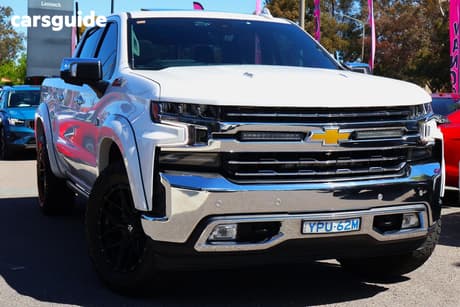 White 2021 Chevrolet Silverado Crew Cab Utility 1500 Ltz Premium Tech Pack