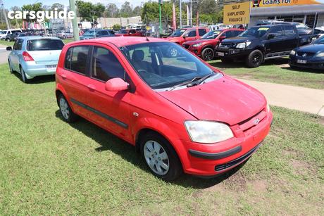 Red 2004 Hyundai Getz Hatchback Gl
