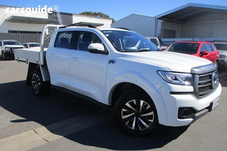 White 2025 GWM Cannon Dual Cab Chassis Lux (4X4)