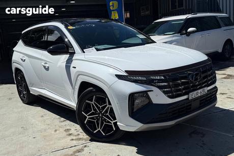 White 2022 Hyundai Tucson Wagon Highlander N Line (Awd)
