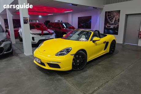 Yellow 2024 Porsche 718 Roadster Boxster