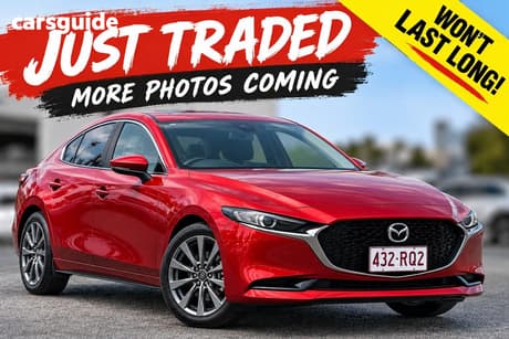 Red 2021 Mazda 3 Sedan G20 Pure