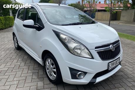 White 2013 Holden Barina Spark Hatchback Cd