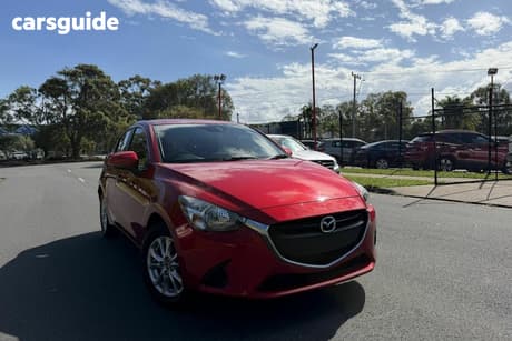 Red 2017 Mazda 2 Hatchback Maxx