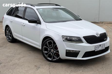 White 2016 Skoda Octavia Wagon Rs 135 Tdi