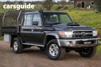 White 2018 Toyota Landcruiser Double Cab Chassis Workmate (4X4)