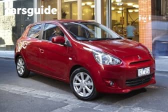 Pink 2014 Mitsubishi Mirage Hatchback Es