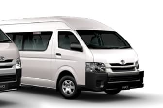 White 2014 Toyota HiAce Bus Commuter