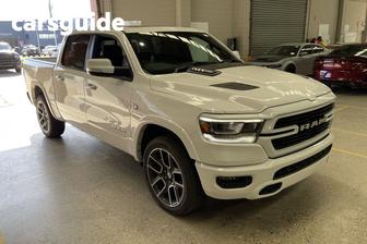 White 2022 RAM 1500 Crew Cab Utility Laramie