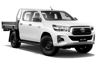 White 2019 Toyota Hilux Double Cab Chassis Sr (4X4)