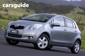 Red 2008 Toyota Yaris Hatchback Yrs