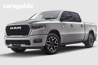 Grey 2025 RAM 1500 Crew Cab Utility Limited Rambox Ho Hurricane