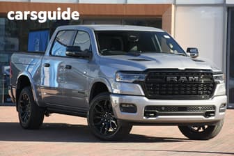 Silver 2026 RAM 1500 Crew Cab Utility Limited Rambox Ho Hurricane