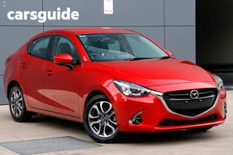 Red 2017 Mazda 2 Sedan Gt