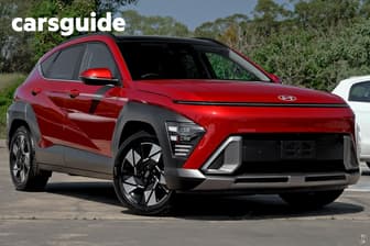 Red 2026 Hyundai Kona SUV HYBRID PREMIUM