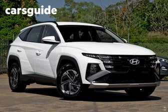 White 2026 Hyundai Tucson Wagon Hybrid (Fwd)