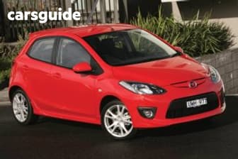 Red 2007 Mazda 2 Hatchback Genki