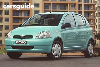 Silver 2002 Toyota Echo Hatchback