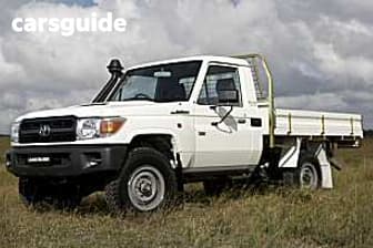 White 2012 Toyota Landcruiser Cab Chassis Workmate (4X4)