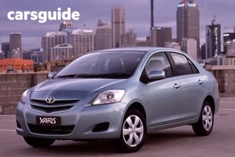 Red 2010 Toyota Yaris Sedan Yrs