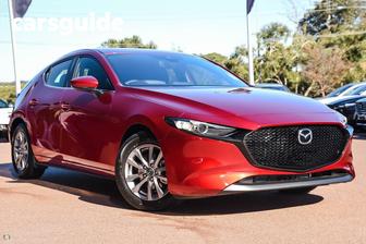 Red 2021 Mazda 3 Hatchback G20 Pure