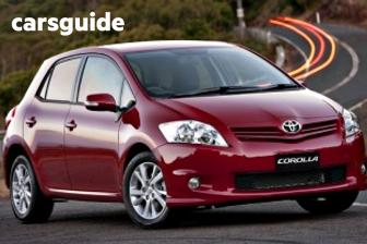Red 2010 Toyota Corolla Hatchback Ascent Sport