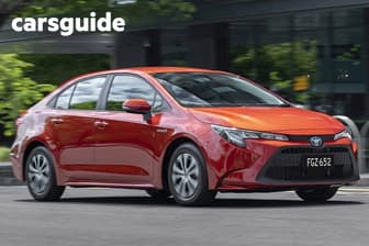 Red 2025 Toyota Corolla Sedan Ascent Sport Hev