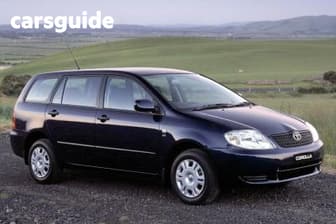 Blue 2002 Toyota Corolla Wagon Ascent