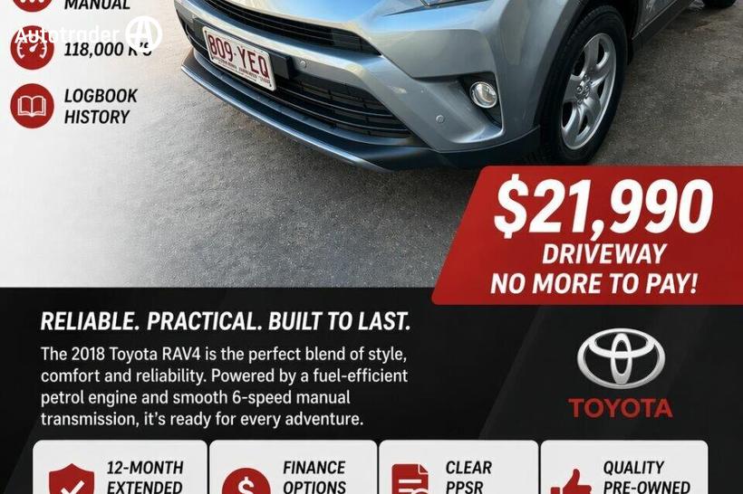 Silver 2018 Toyota RAV4 Wagon Gx (2Wd)