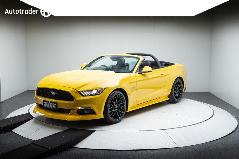 Yellow 2017 Ford Mustang Convertible Gt 5.0 V8