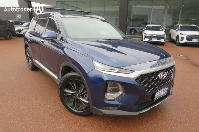 Blue 2018 Hyundai Santa FE Wagon Highlander Crdi Satin Awd