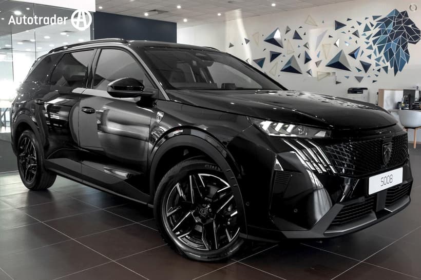 Black 2025 Peugeot 5008 Wagon Gt Sport 1.6 Thp 133